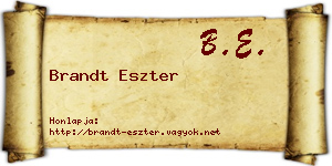 Brandt Eszter névjegykártya