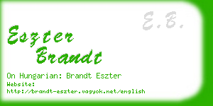 eszter brandt business card